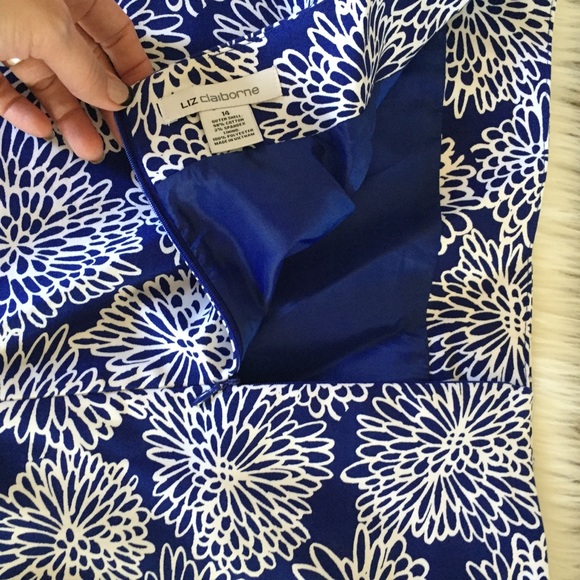 Liz Claiborne Size 14 Skirt Pencil Floral Straight - Picture 4 of 5